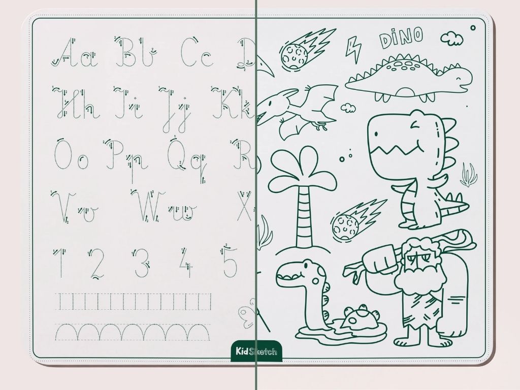 Silikonová podložka na malování a psaní KidSketch dino (1)